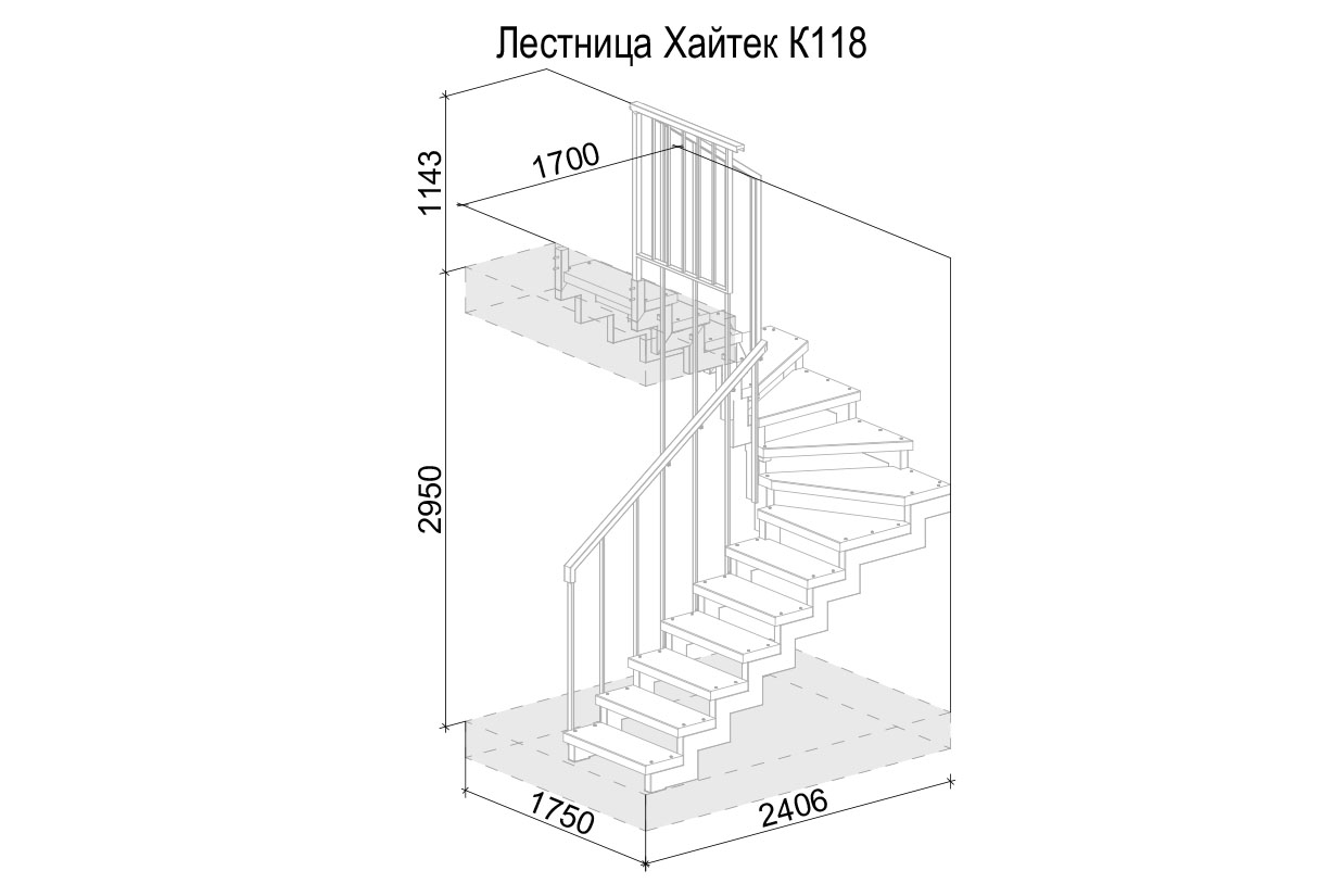 лестница Хайтек К91 против часовой стрелки