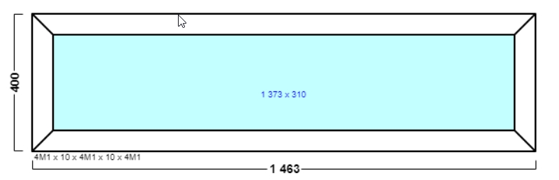 окно над дверью оп 0031 {x} в2 400x1463 {4м1-10-4м1-10-4м1 32мм}