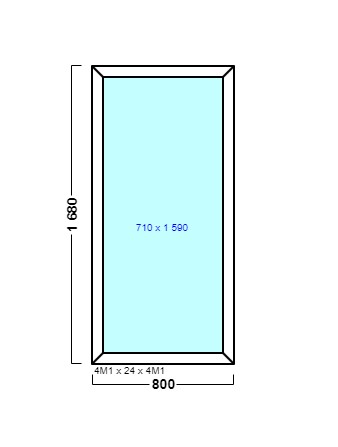 окно оп 125 {x} в1 800х1680 {4м1-24-4м1 32мм}