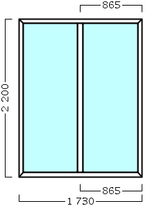 окно оп 135 {xx} в2 1730х2200 {4м1-10-4м1-10-4м1 32мм}