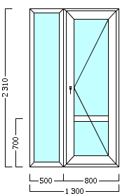 дверь дпв 07 {х<} в2 с 2310х1300 правая {4м1-10-4м1-10-4м1 32мм}