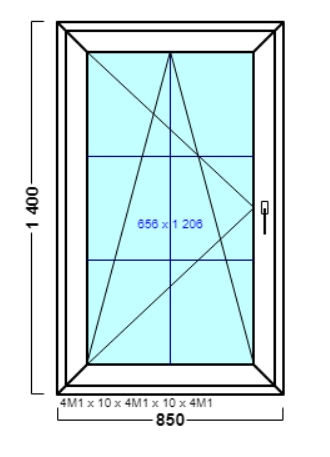 окно с раскладкой оп 351 {lv} в2 850х1400 {4м1-10-4м1-10-4м1 32мм}