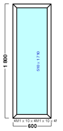 окно оп 123 {x} в2 600х1800 {4м1-10-4м1-10-4м1 32мм}