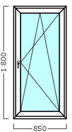 окно оп 07 {v|} в2 850х1800 {4м1-10-4м1-10-4м1 32мм}