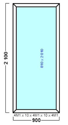 окно сбоку двери оп 044 {x} в2 900х2100 {4м1-10-4м1-10-4м1 32мм}