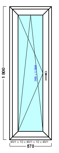 окно оп 19 {|v} в2 570х1800 {4м1-10-4м1-10-4м1 32мм}