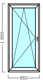 окно оп 07 {|v} в2 850х1800 {4м1-10-4м1-10-4м1 32мм}