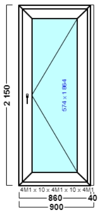 дверь дпв 26 {<} в2 с 2150х900 правая {4м1-10-4м1-10-4м1 32мм}