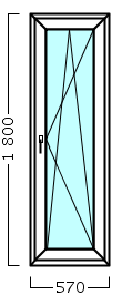 окно оп 19 {v|} в2 570х1800 {4м1-10-4м1-10-4м1 32мм}