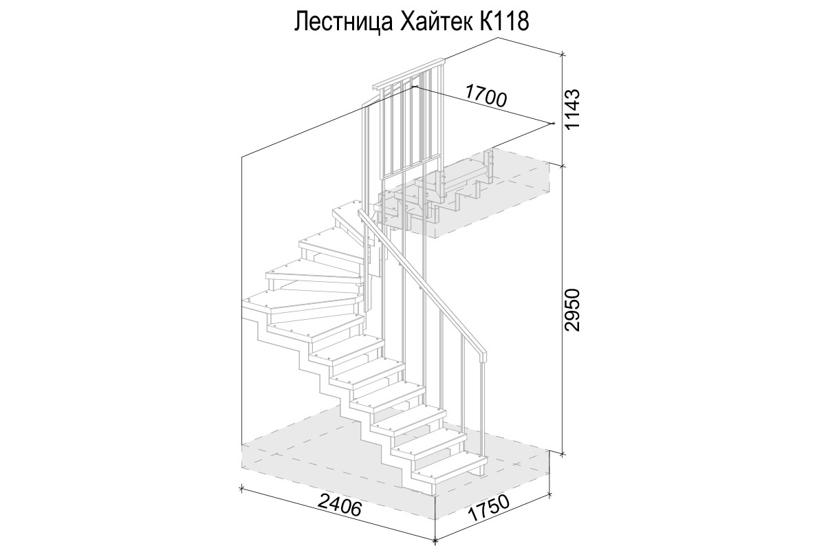 лестница Хайтек К91 по часовой стрелке