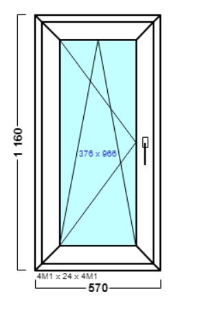 окно оп 04 {|v} в1 570х1160 {4м1-24-4м1 32мм}