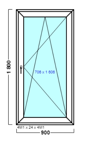 окно оп 108 {v|} в1 900х1800 {4м1-24-4м1 32мм}