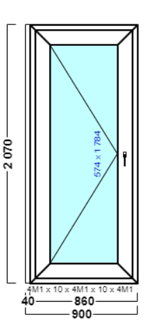 дверь дпв 77 {>} в2 2070х900 левая {4м1-10-4м1-10-4м1 32мм}