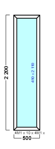 окно сбоку двери оп 045 {x} в2 500x2200 {4м1-10-4м1-10-4м1 32мм}