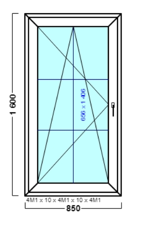 окно с раскладкой оп 352 {lv} в2 850х1600 {4м1-10-4м1-10-4м1 32мм}