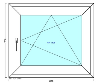окно оп 80 {v|} в1 800х700 {4м1-24-4м1 32мм}