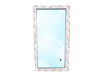 окно оп 42 {vl} в1 1000х1850{л} угольно-коричневый kdb75  {4м1-24-4м1 32мм}