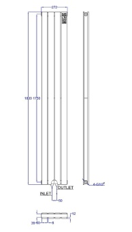 радиатор rudom.ru верт.1.4 {6012D-18-4А}