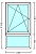 окно оп 82 {lv} в1 1300х2310 {4м1-24-4м1 32мм}