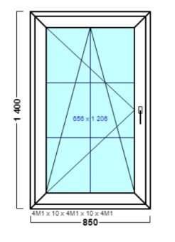 окно с раскладкой оп 351 {lv} в2 850х1400 {4м1-10-4м1-10-4м1 32мм}