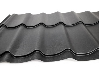 металлочерепица монтерей лист графит бархат ral 7024 (1190х4200)